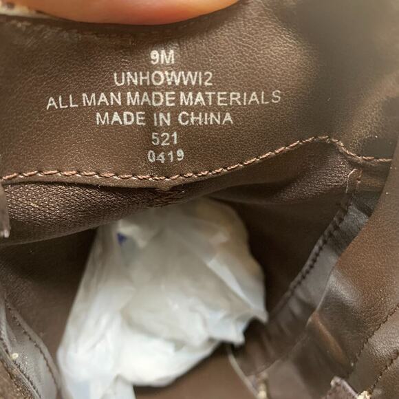 Unisa Sz 9 Brown Snake Reptile Embossed Vegan Leather Print Ankle Boots Booties - Picture 8 of 11